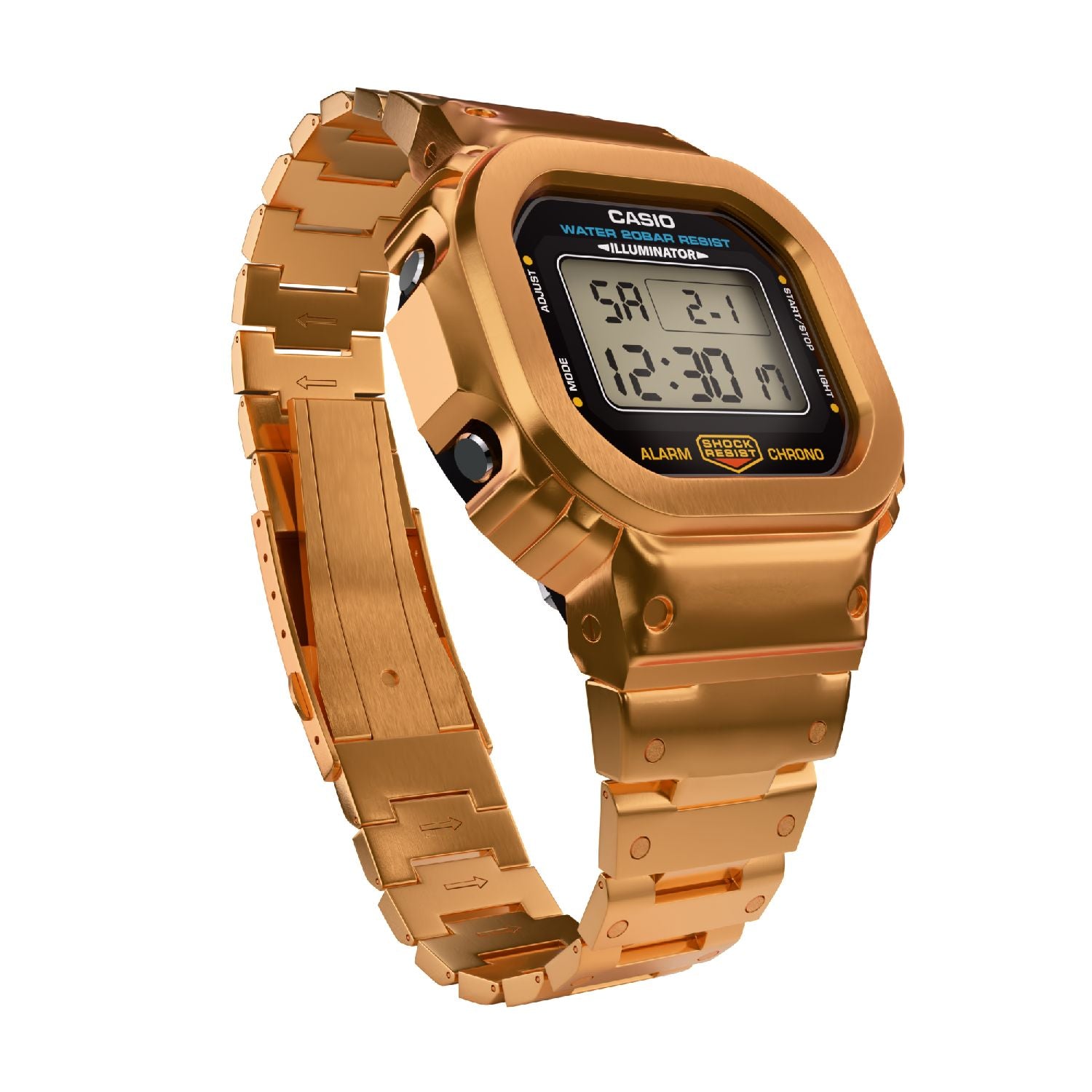 Rose Gold Casio DW5600 Metal G-Shock Mod Cool View